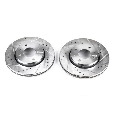 Power Stop 00-04 Volvo S40 Front Evolution Drilled & Slotted Rotors - Pair thumbnail 1