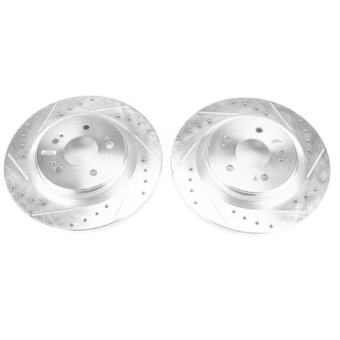 Power Stop 18-19 Honda Odyssey Rear Evolution Drilled & Slotted Rotors - Pair thumbnail 6