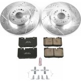 PowerStop Z23 Evolution Sport Brake Upgrade Kits for 1995-2000 LS400 - K5099 Rotor and Pad Combo, Upgrade, Front, Cross-drilled/Slotted Rotors, Zinc Dichromate Plated, Carbon Fiber Ceramic Pads, Lexus thumbnail 1