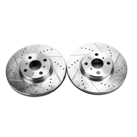 Power Stop 12-18 Toyota Yaris Front Evolution Drilled & Slotted Rotors - Pair thumbnail 1