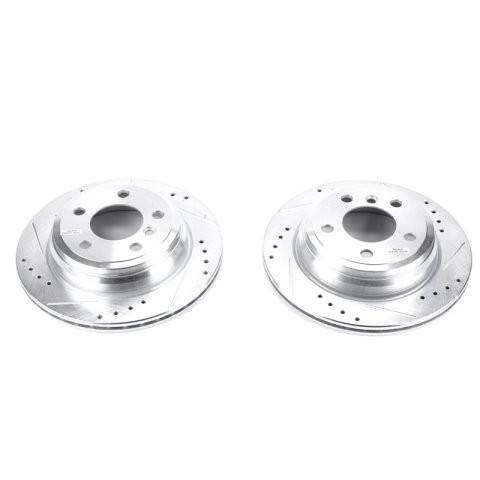 Power Stop 13-18 BMW 320i xDrive Rear Evolution Drilled & Slotted Rotors - Pair thumbnail 1