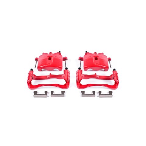 Power Stop 00-04 Cadillac DeVille Front Red Calipers w/Brackets - Pair thumbnail 1