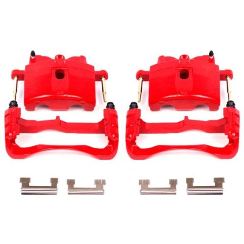 Power Stop 00-04 Cadillac DeVille Front Red Calipers w/Brackets - Pair thumbnail 2