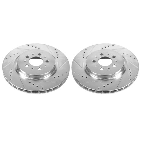 Power Stop 04-07 Volvo S60 Rear Evolution Drilled & Slotted Rotors - Pair thumbnail 1