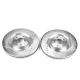 Power Stop 04-09 Audi S4 Front Evolution Drilled & Slotted Rotors - Pair thumbnail 2