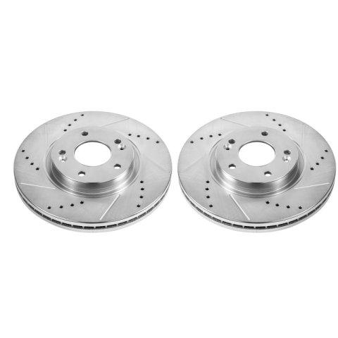 Power Stop 10-12 Hyundai Santa Fe Front Evolution Drilled & Slotted Rotors - Pair thumbnail 1