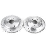 Power Stop 07-10 Ford Edge Rear Evolution Drilled & Slotted Rotors - Pair thumbnail 1
