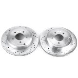 Power Stop 07-10 Ford Edge Rear Evolution Drilled & Slotted Rotors - Pair thumbnail 2