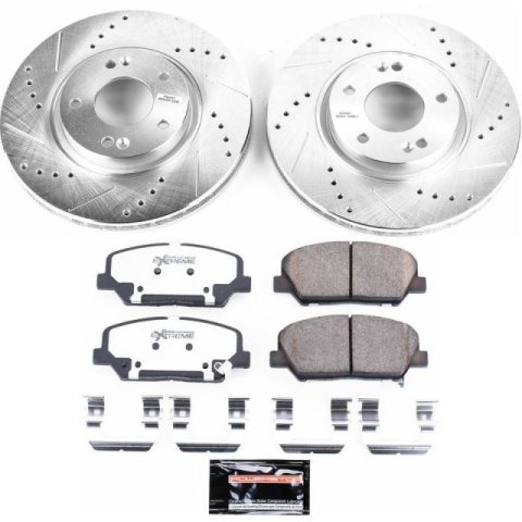Power Stop 13-15 Hyundai Veloster Front Z26 Street Warrior Brake Kit thumbnail 1