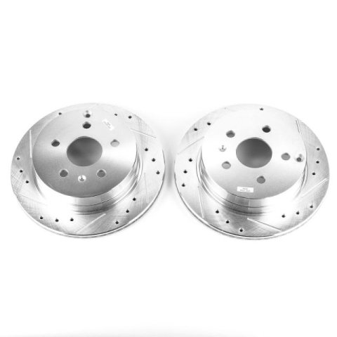 Power Stop 10-17 Chevrolet Equinox Rear Evolution Drilled & Slotted Rotors - Pair thumbnail 2