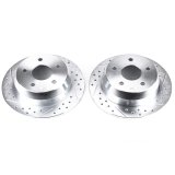 Power Stop 99-04 Jeep Grand Cherokee Rear Evolution Drilled & Slotted Rotors - Pair thumbnail 1