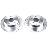 Power Stop 99-04 Jeep Grand Cherokee Rear Evolution Drilled & Slotted Rotors - Pair thumbnail 2