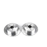 Power Stop 05-09 Subaru Legacy Rear Evolution Drilled & Slotted Rotors - Pair thumbnail 1