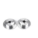 Power Stop 05-09 Subaru Legacy Rear Evolution Drilled & Slotted Rotors - Pair thumbnail 2