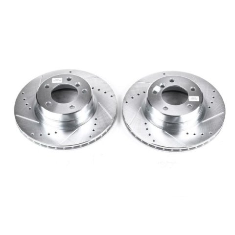 Power Stop 04-07 BMW 525i Front Evolution Drilled & Slotted Rotors - Pair thumbnail 2