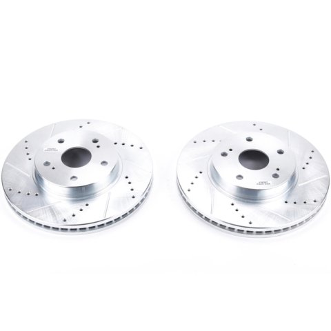 Power Stop 15-18 Subaru Legacy Front Evolution Drilled & Slotted Rotors - Pair thumbnail 1
