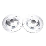 Power Stop 2006 BMW 330i Rear Evolution Drilled & Slotted Rotors - Pair thumbnail 2