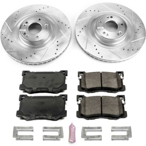 Power Stop 15-16 Hyundai Genesis Front Z23 Evolution Sport Brake Kit thumbnail 1