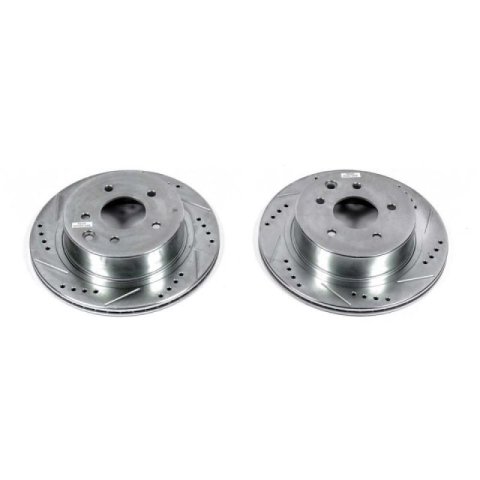 Power Stop 03-04 Infiniti M45 Rear Evolution Drilled & Slotted Rotors - Pair thumbnail 1