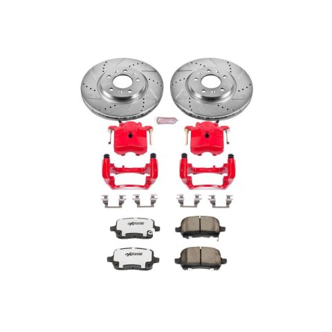 Power Stop 06-09 Pontiac Solstice Front Z26 Street Warrior Brake Kit w/Calipers thumbnail 1