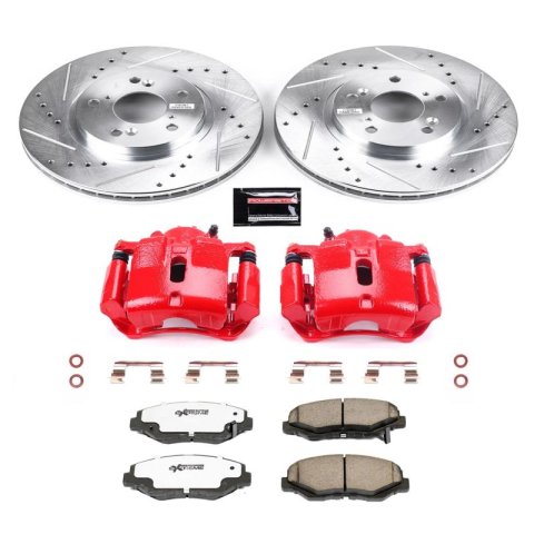 Power Stop 03-08 Honda Pilot Front Z26 Street Warrior Brake Kit w/Calipers thumbnail 2