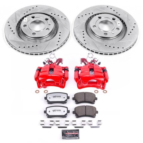Power Stop 04-09 Audi S4 Rear Z26 Street Warrior Brake Kit w/Calipers thumbnail 2
