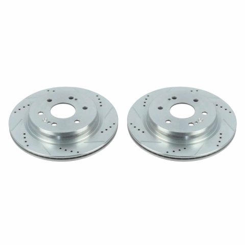 Power Stop 19-20 Chevrolet Silverado 1500 Rear Evolution Drilled & Slotted Rotors - Pair thumbnail 2