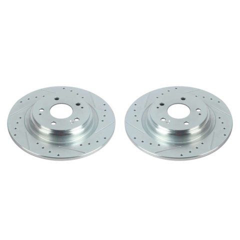 Power Stop 17-20 Acura MDX Rear Evolution Drilled & Slotted Rotors - Pair thumbnail 1