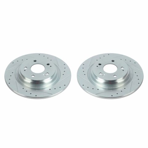 Power Stop 17-20 Acura MDX Rear Evolution Drilled & Slotted Rotors - Pair thumbnail 2