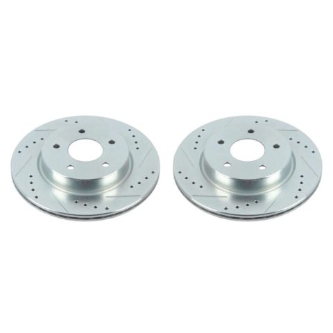 Power Stop 18-19 Nissan Leaf Rear Evolution Drilled & Slotted Rotors - Pair thumbnail 4