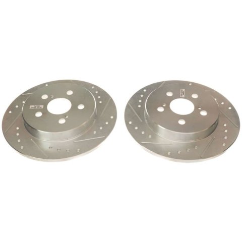 Power Stop 19-20 Toyota Corolla Rear Evolution Drilled & Slotted Rotors - Pair thumbnail 2