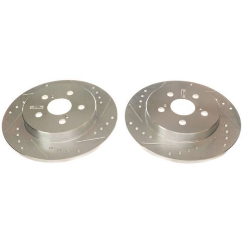 Power Stop 19-20 Toyota Corolla Rear Evolution Drilled & Slotted Rotors - Pair thumbnail 6