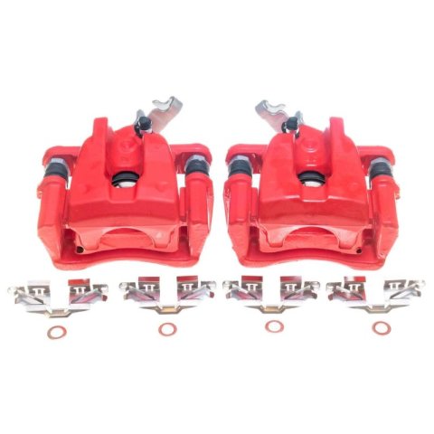 Power Stop 09-10 Pontiac Vibe Rear Red Calipers - Pair thumbnail 2