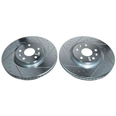 Power Stop 20-21 Chevrolet Corvette Front Evolution Drilled & Slotted Rotor - Pair thumbnail 1