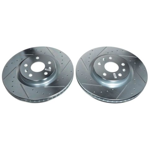 Power Stop 20-21 Chevrolet Corvette Front Evolution Drilled & Slotted Rotor - Pair thumbnail 2