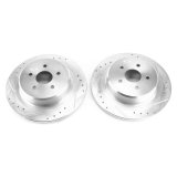 Power Stop Jeep Wrangler BBK Rear Drilled & Slotted Rotor - Pair thumbnail 1