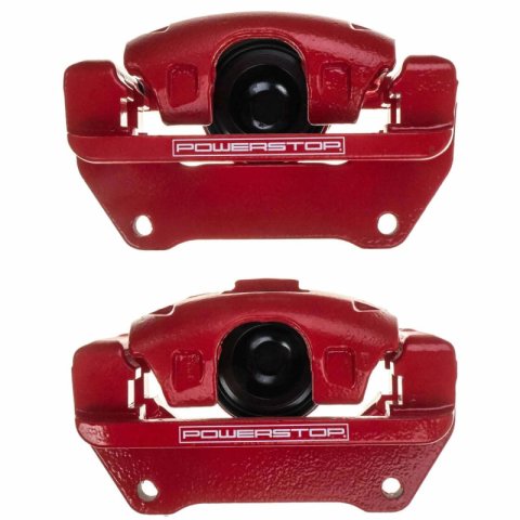 Power Stop 07-18 Jeep Wrangler JK Front Red Caliper Pair w/Bracket thumbnail 1