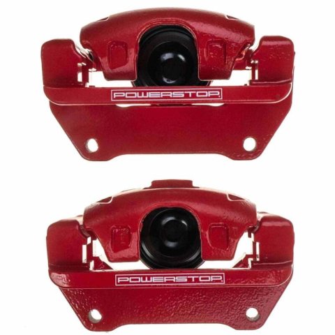 Power Stop 07-18 Jeep Wrangler JK Front Red Caliper Pair w/Bracket thumbnail 2