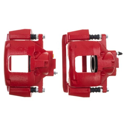 Power Stop 07-18 Jeep Wrangler JK Front Red Caliper Pair w/Bracket thumbnail 3