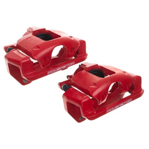 Power Stop 07-18 Jeep Wrangler JK Front Red Caliper Pair w/Bracket thumbnail 4