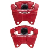 Power Stop 07-18 Jeep Wrangler JK Rear Red Caliper Pair w/Bracket thumbnail 1