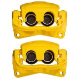 PowerStop Performance Powdercoated Brake Calipers for 2017-2020 86, 2013-2020 BRZ, 2013-2016 FR-S - S7084YLW Calipers, Powdercoated, Remanufactured, Stock Series, Cast Iron, Yellow, 2-piston, Front, Scion, Subaru, Toyota, Pair thumbnail 1
