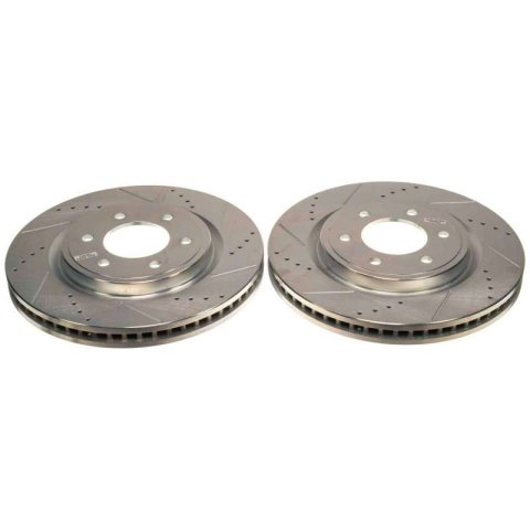 Power Stop 21-22 Ford F-150 Front Drilled & Slotted Rotor (Pair) thumbnail 1