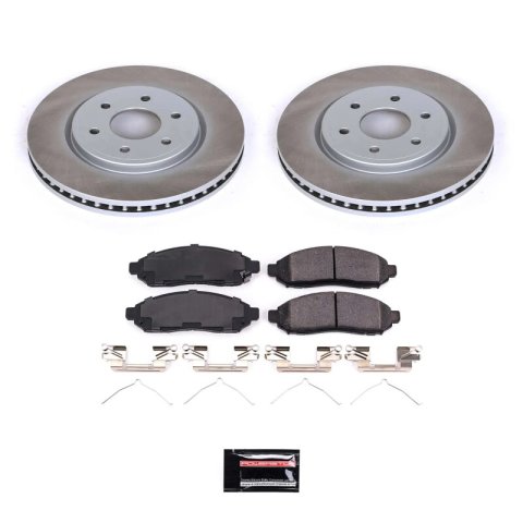 PowerStop Z17 Evolution Plus Semi-Coated Rotor Brake Kits SC142 and Pad Combo, Semi-Coated, Front, Solid Surface Rotors, 11.65 in. O.D., Ceramic Pads, for Nissan, Suzuki, Kit