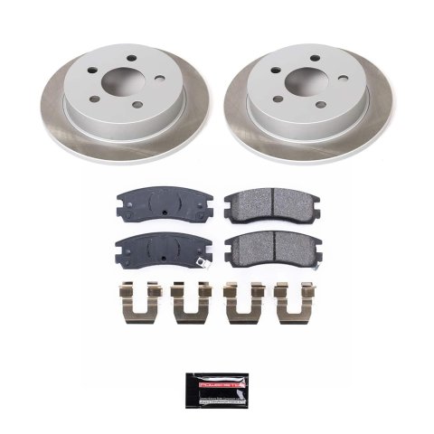 PowerStop Z17 Evolution Plus Semi-Coated Rotor Brake Kits SC1558 and Pad Combo, Semi-Coated, Rear, Solid Surface Rotors, Ceramic Pads, Buick, Chevrolet, Oldsmobile, Pontiac, Kit thumbnail 4