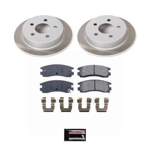 PowerStop Z17 Evolution Plus Semi-Coated Rotor Brake Kits SC1558 and Pad Combo, Semi-Coated, Rear, Solid Surface Rotors, Ceramic Pads, Buick, Chevrolet, Oldsmobile, Pontiac, Kit thumbnail 5