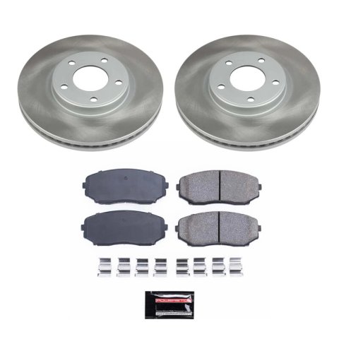 PowerStop Z17 Evolution Plus Semi-Coated Rotor Brake Kits for 2007-2009 EDGE, 2007-2008 MKX - SC3071 and Pad Combo, Semi-Coated, Front, Solid Surface Rotors, 11.68 in. O.D., Ceramic Pads, Ford, Lincoln, Kit