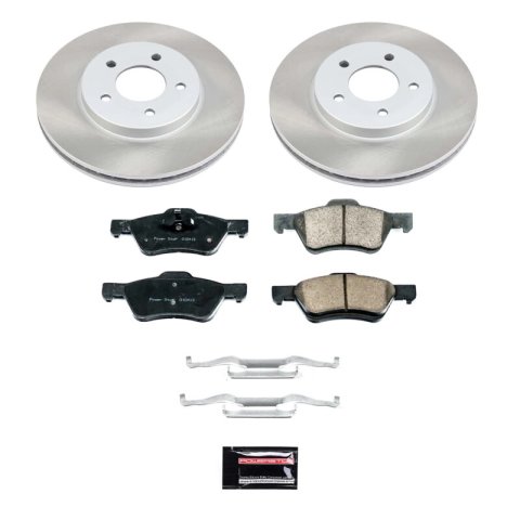 PowerStop Z17 Evolution Plus Semi-Coated Rotor Brake Kits for 2005-2010 ESCAPE, MARINER, TRIBUTE - SC4580 and Pad Combo, Semi-Coated, Front, Solid Surface Rotors, 11.92 in. O.D., Ceramic Pads, Ford, Mazda, Mercury, Kit