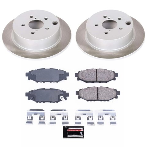 Power Stop 13-15 Subaru XV Crosstrek Rear Semi-Coated Rotor Kit thumbnail 1