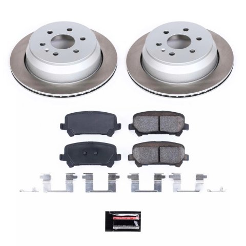 PowerStop Z17 Evolution Plus Semi-Coated Rotor Brake Kits for 2015-2020 CANYON, COLORADO - SC7127 and Pad Combo, Semi-Coated, Rear, Solid Surface Rotors, 12.76 in. O.D., Ceramic Pads, Chevrolet, GMC, Kit